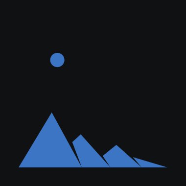 Geometrik Dağlar siluet manzara resmi