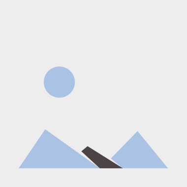 Geometrik Dağlar siluet manzara resmi 