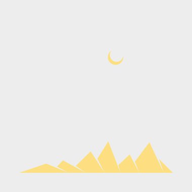 Geometrik Dağlar, siluet manzara, vektör illüstrasyonu 