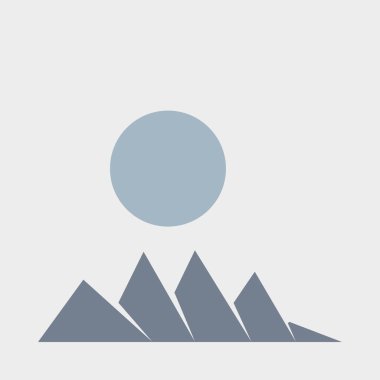 Geometrik Dağlar siluet manzara resmi 