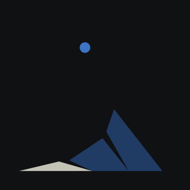 Geometrik Dağlar, siluet manzara, vektör illüstrasyonu 