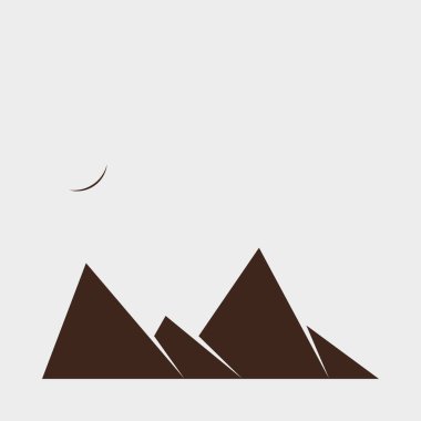 Geometrik Dağlar siluet manzara resmi