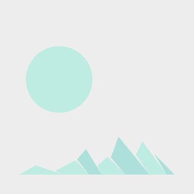 Geometrik Dağlar siluet manzara resmi