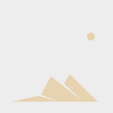 Geometrik Dağlar siluet manzara resmi