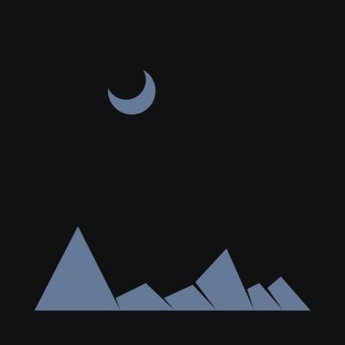 Geometrik Dağlar, siluet manzara, vektör illüstrasyonu 