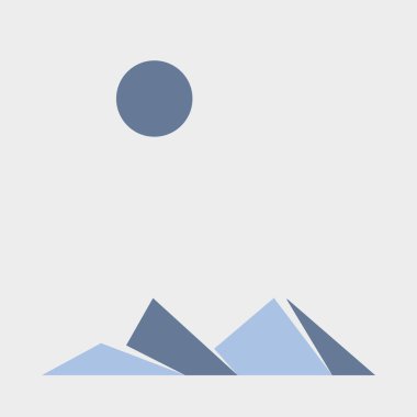 Geometrik dağlar siluet, manzara çizimi