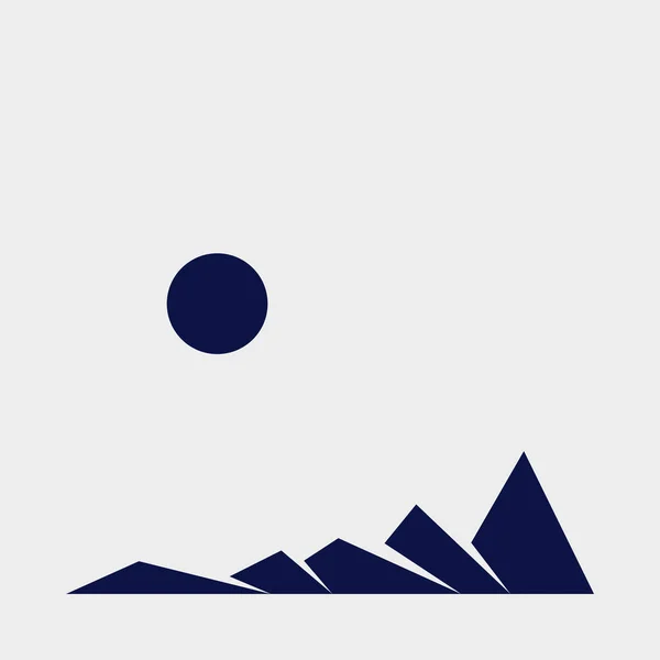 Geometrische Berge Silhouette Landschaft Illustration — Stockvektor