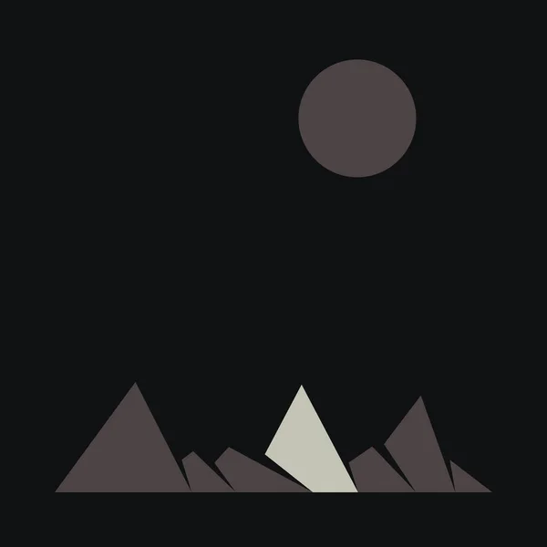 Geometrische Berge Silhouette Landschaft Vektorillustration — Stockvektor