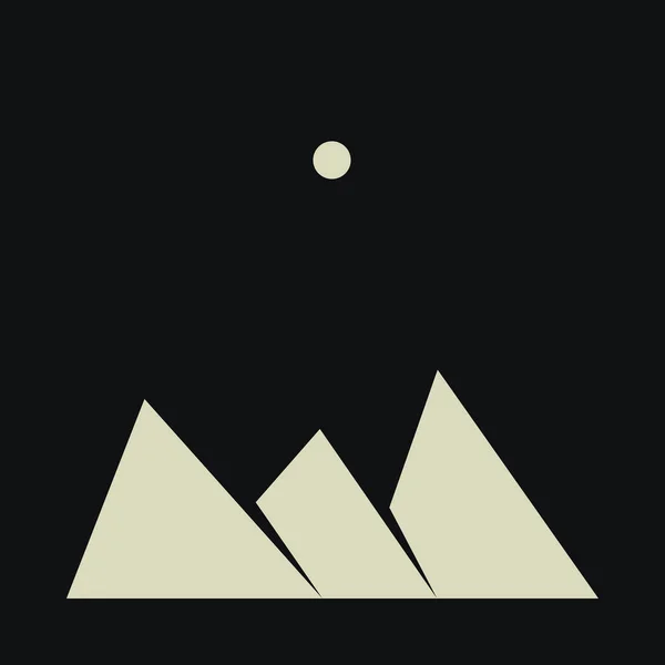 Montagnes Géométriques Silhouette Paysage Illustration Vectorielle — Image vectorielle