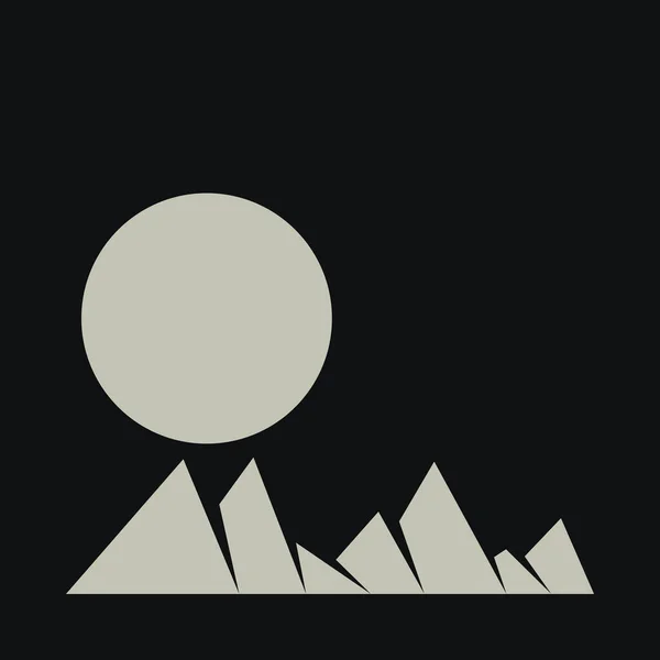 Montagne Geometriche Silhouette Paesaggio Illustrazione Vettoriale — Vettoriale Stock