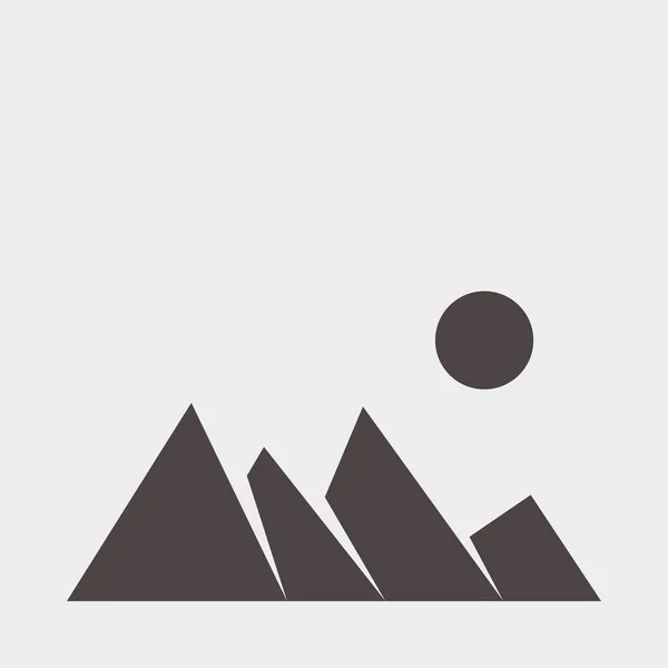 Geometrische Berge Silhouette Landschaft Illustration — Stockvektor