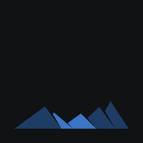 Geometric Mountains Silhouette Paesaggio Arte Poster Illustrazione — Vettoriale Stock