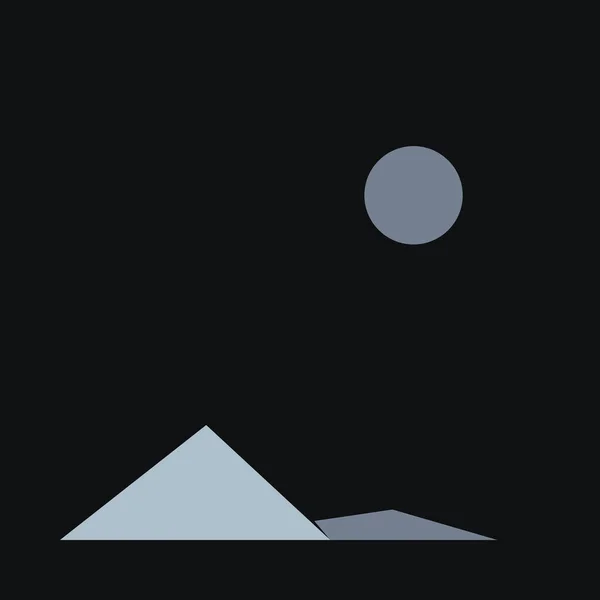 Montagnes Géométriques Silhouette Illustration Paysage — Image vectorielle