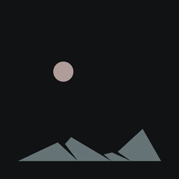 Geometric Mountains Silhouette Landscape Illustration — Stock Vector