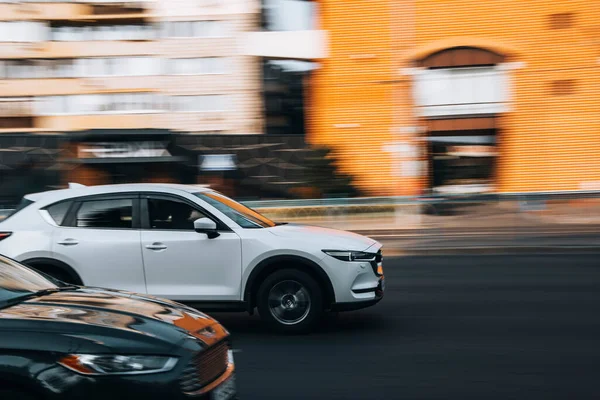 Ukraine Kiew Juli 2021 Weißer Mazda Auf Der Straße — Stockfoto