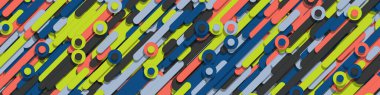 Renk Soyut Çizgileri ve Çemberler Üretken Sanat arkaplan resimlemesi