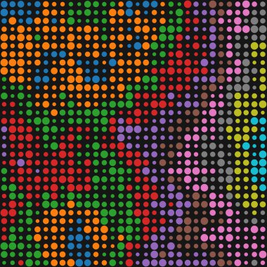 renkli pikseller soyut hesaplamalı üretken sanat arkaplanı illüstrasyonunu bulutlandırır