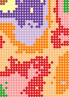 renkli pikseller soyut hesaplamalı üretken sanat arkaplanı illüstrasyonunu bulutlandırır 