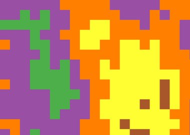 Pikselli soyut renkli hesaplama üretken sanat arkaplanı