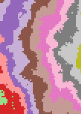 Soyut renk geometrik küpleri kalıplı üretici hesaplama sanatı çizimi, dijital piksel biçimi, renk geometrik parçalı dikişsiz şablon vektörü