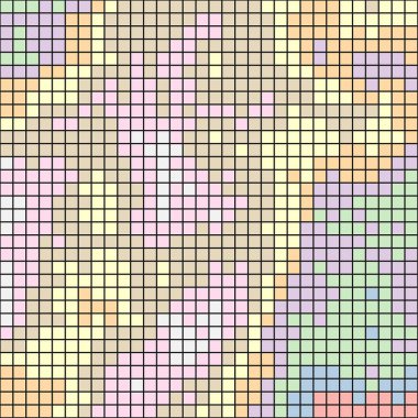 Pikselli soyut renkli hesaplama üretken sanat arkaplanı