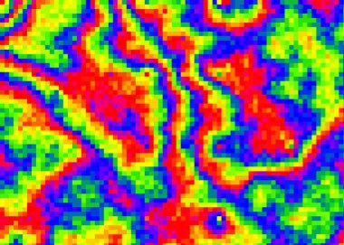 Pikselli soyut renkli hesaplama üretken sanat arkaplanı