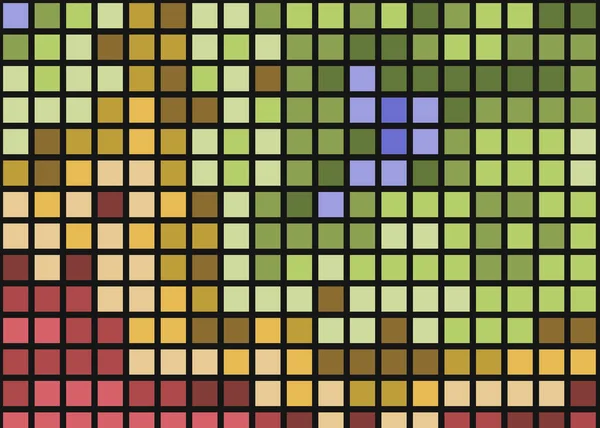Abstrakte Farbige Computergestützte Generative Kunst Hintergrund Mit Pixeln — Stockvektor