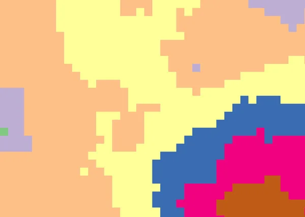 Abstract Gekleurde Computationele Generatieve Kunst Achtergrond Met Pixels — Stockvector