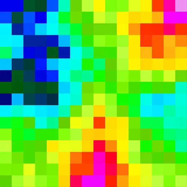 Abstrato Colorido Computacional Arte Gerativa Fundo Com Pixels — Vetor de Stock