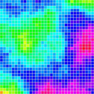 Soyut renk geometrik küpleri kalıplı üretici hesaplama sanatı çizimi, dijital piksel biçimi, renk geometrik parçalı dikişsiz şablon vektörü