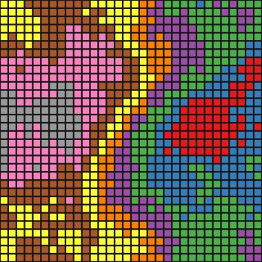Soyut renk geometrik küpleri kalıplı üretici hesaplama sanatı çizimi, dijital piksel biçimi, renk geometrik parçalı dikişsiz şablon vektörü
