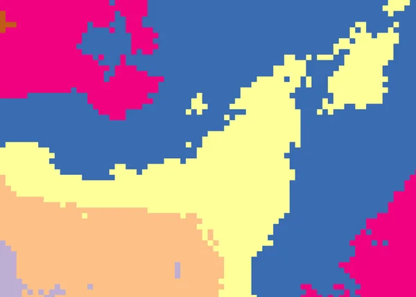 Abstrakte Farbe Geometrische Würfel Muster Generative Computergrafik Illustration Digitaler Pixelstil — Stockvektor