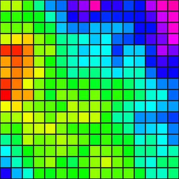抽象色幾何学キューブパターン生成計算アートイラスト デジタルピクセルスタイル 色幾何学的な作品とシームレスなパターンベクトル — ストックベクタ