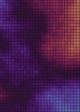 Soyut renk geometrik küpleri kalıplı üretici hesaplama sanatı çizimi, dijital piksel biçimi, renk geometrik parçalı dikişsiz şablon vektörü