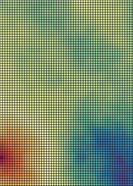 Pikselleri olan renkli soyut hesaplama sanatı arkaplanı