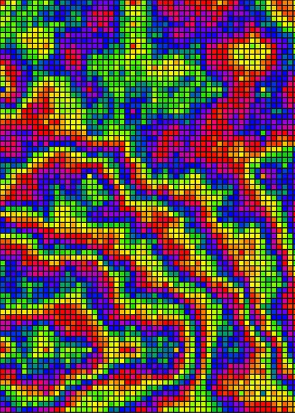 Fundo Arte Computacional Abstrata Colorido Com Pixels — Vetor de Stock