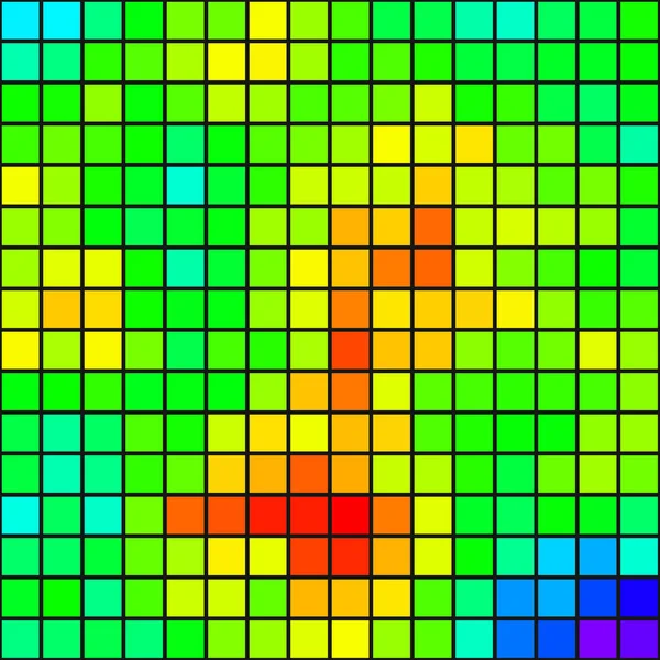 Abstrakte Farbe Geometrische Würfel Muster Generative Computergrafik Illustration Digitaler Pixelstil — Stockvektor