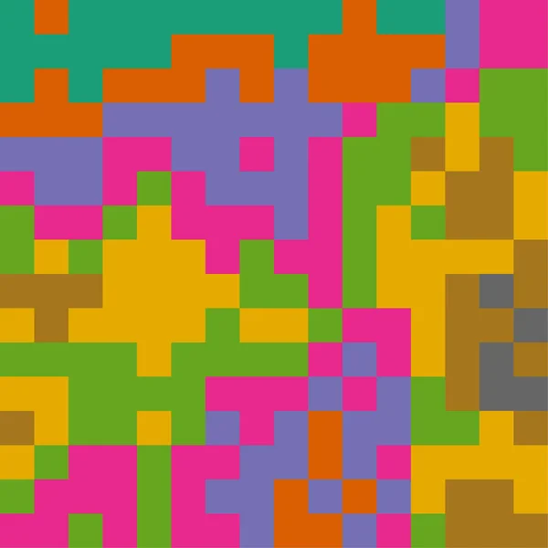 Pixeles Coloridos Nube Abstracta Computacional Arte Generativo Fondo Ilustración — Archivo Imágenes Vectoriales