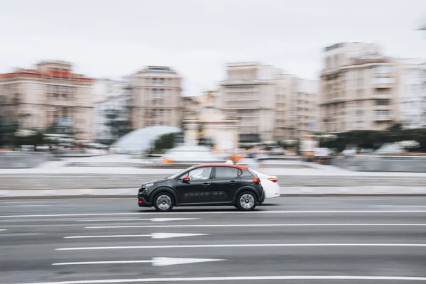 Ukraina Kijów Czerwca 2021 Czarny Samochód Citroen Poruszający Się Ulicy — Zdjęcie stockowe