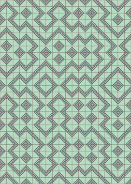 Soyut Geometrik Desen, hesaplama sanatı çizimi