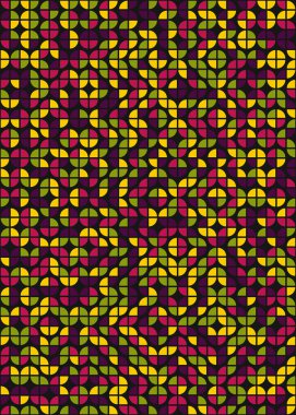 Soyut Geometrik Desen, hesaplama sanatı çizimi