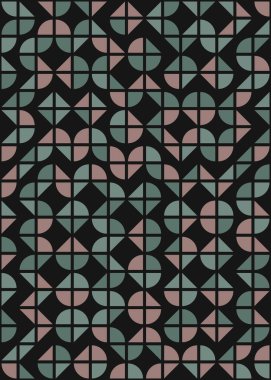 Soyut Geometrik Desen, hesaplama sanatı çizimi