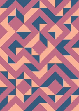 Soyut Geometrik Desen, hesaplama sanatı çizimi 