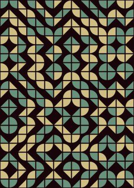 Soyut Geometrik Desen, hesaplama sanatı çizimi