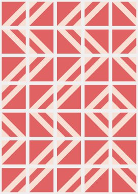 Soyut renk geometrik mozaik desen üretken hesaplama sanatı çizimi, fayans rengi parçalarının taklidi