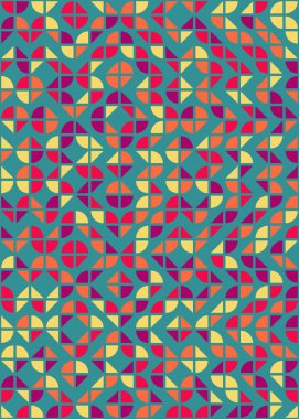 Soyut Geometrik Desen, hesaplama sanatı çizimi 