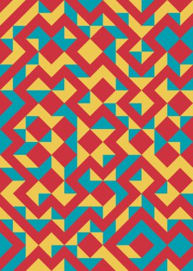 Soyut Geometrik Desen, hesaplama sanatı çizimi