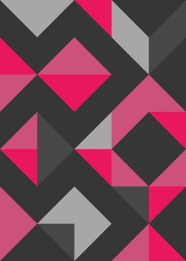 Soyut Geometrik Desen, hesaplama sanatı çizimi 