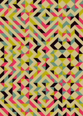 Soyut Geometrik Desen, hesaplama sanatı çizimi