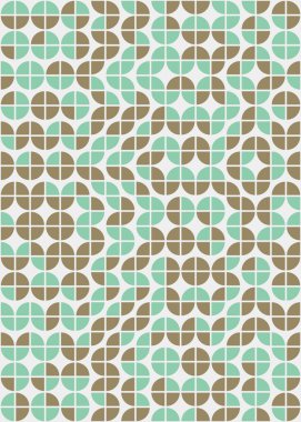 Soyut renk geometrik mozaik desen üretken hesaplama sanatı çizimi, fayans rengi parçalarının taklidi